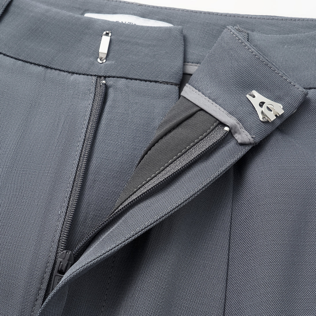 "Speak Sleek" Luxury Lightweight Linen Textured Acetate Three-Dimensional Tailored Wide Pants—Cloud