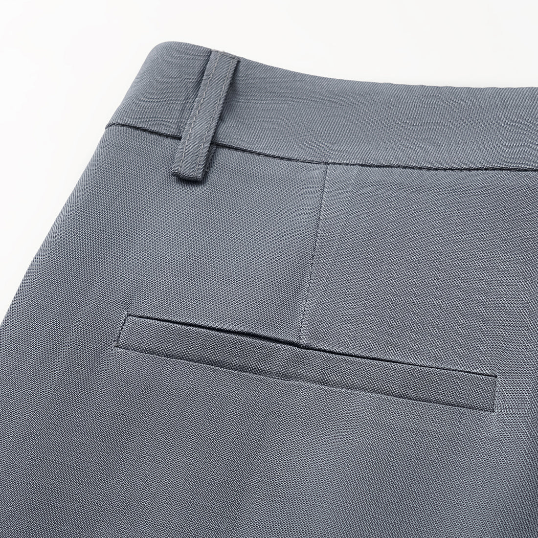 "Speak Sleek" Luxury Lightweight Linen Textured Acetate Three-Dimensional Tailored Wide Pants—Cloud