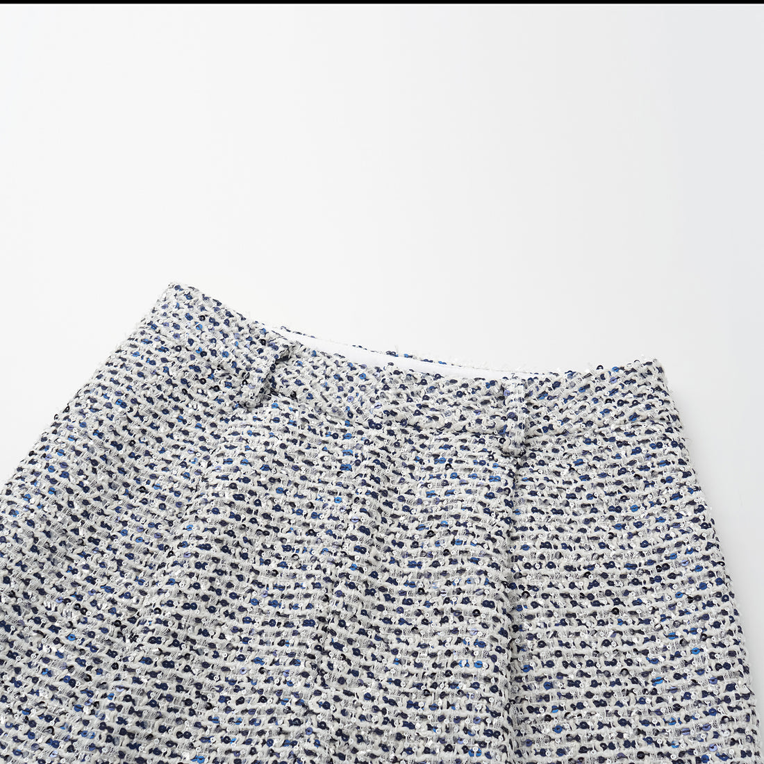 "Westminister Weekdays" Lightweight Tweed Tailored Wide Pants - Rational