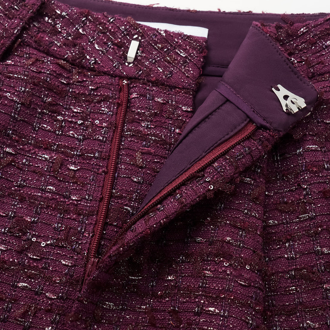 "Westminister Weekdays" Lightweight Tweed Tailored Wide Pants - Romance