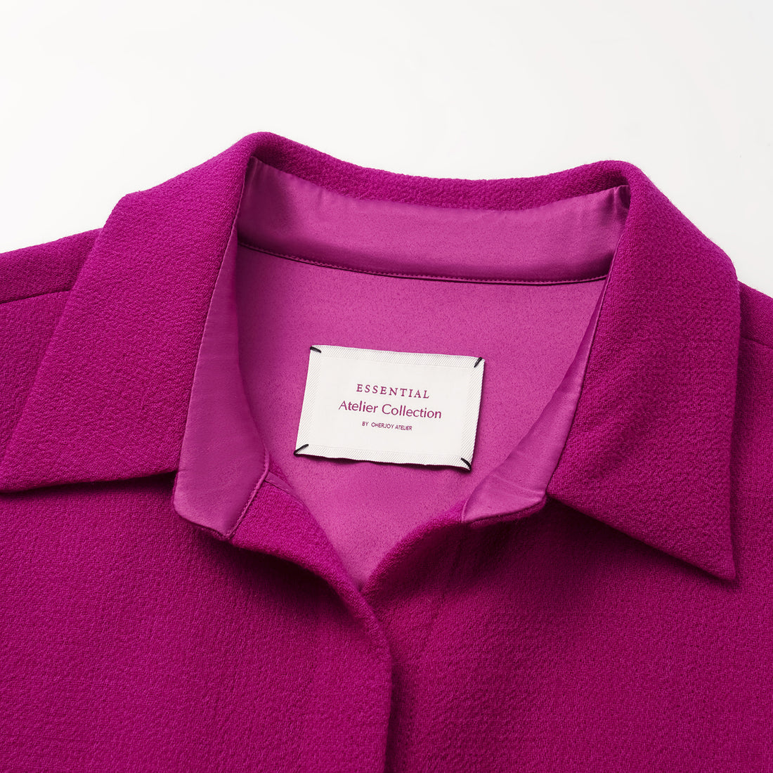 "The Top" British top double-faced crepe jumpsuit - Fuchsia