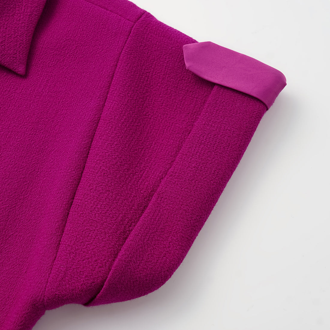 "The Top" British top double-faced crepe jumpsuit - Fuchsia