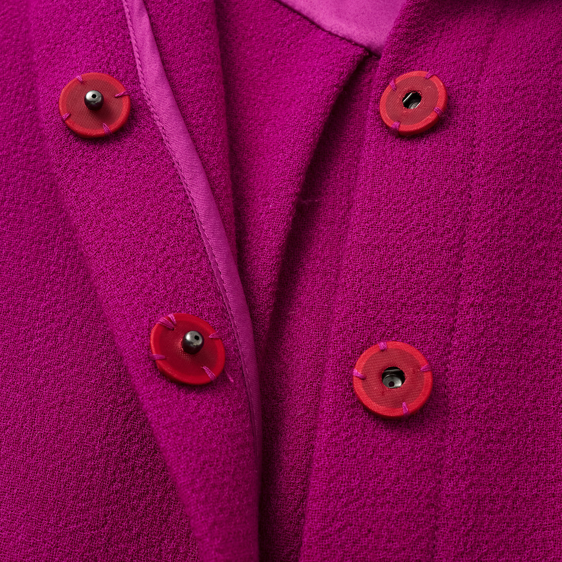 "The Top" British top double-faced crepe jumpsuit - Fuchsia
