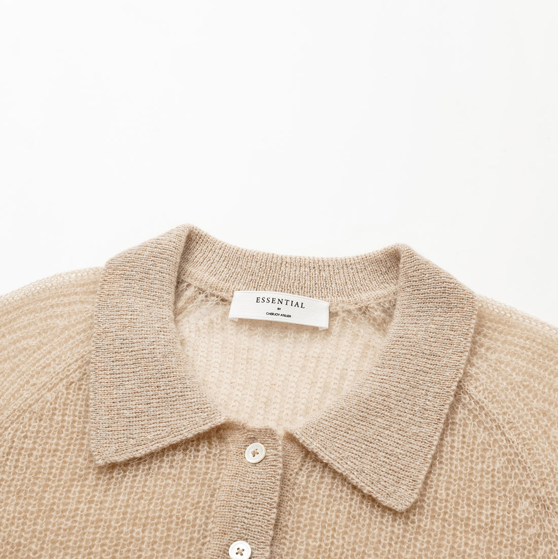 Autumn Diary Superfine Knit 3/4 Sleeve Top — Light Camel