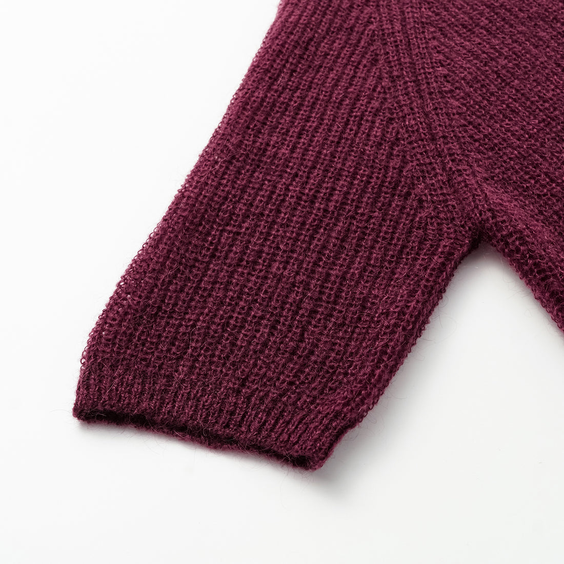 Autumn Diary Superfine Knit 3/4 Sleeve Top — Burgundy