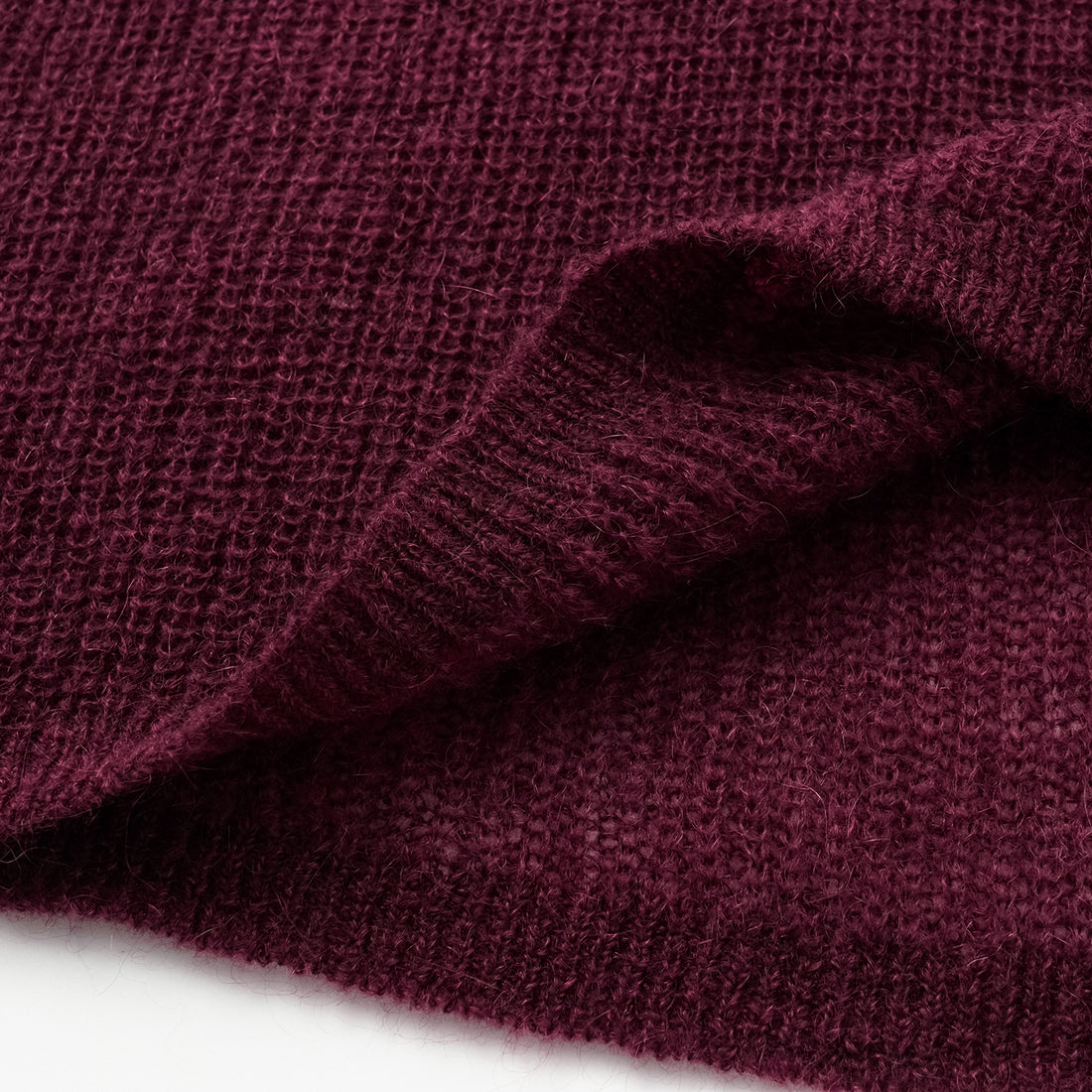 Autumn Diary Superfine Knit 3/4 Sleeve Top — Burgundy