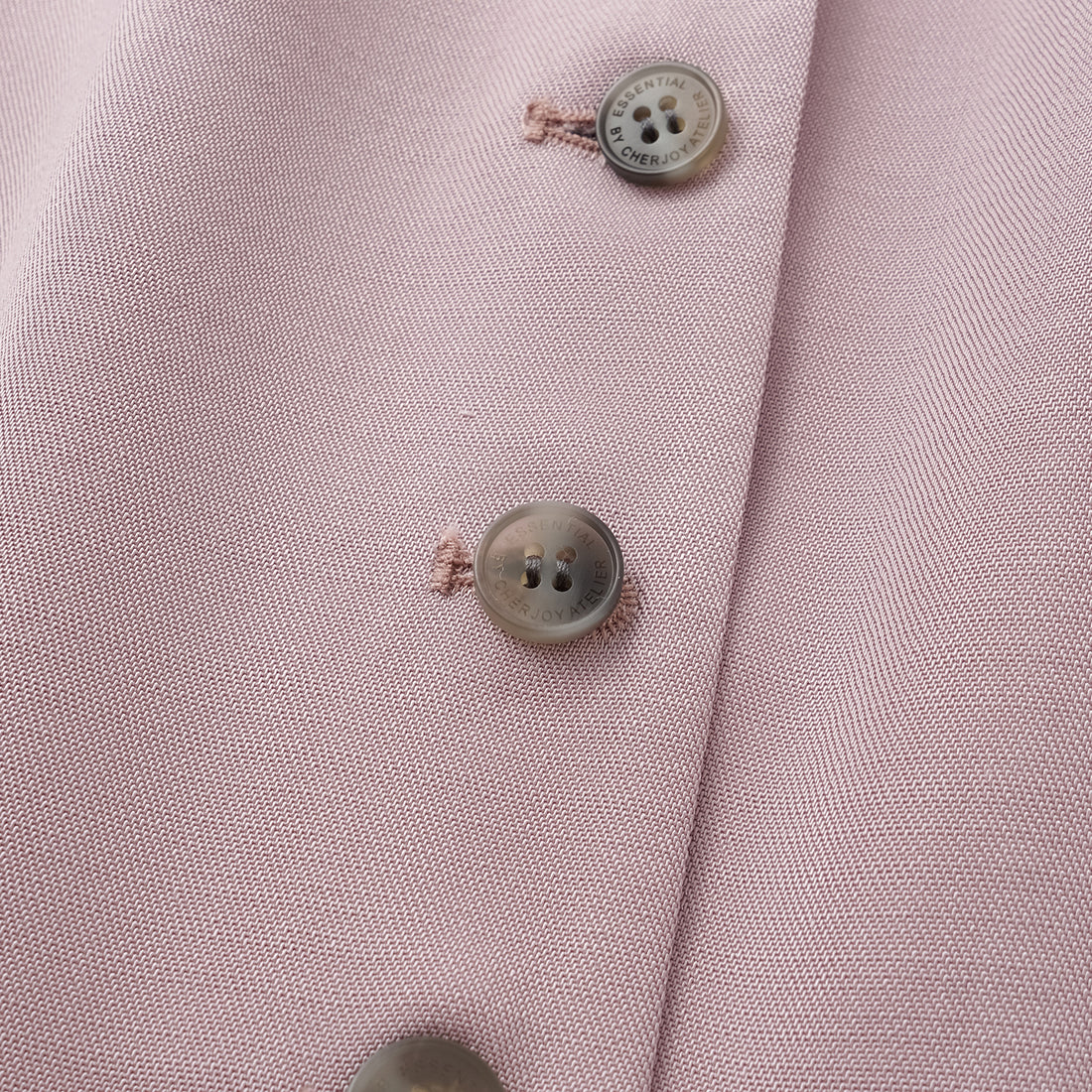 "Speak Sleek" Luxury Lightweight Linen Texture Acetate Binding Suit Vest - Pink
