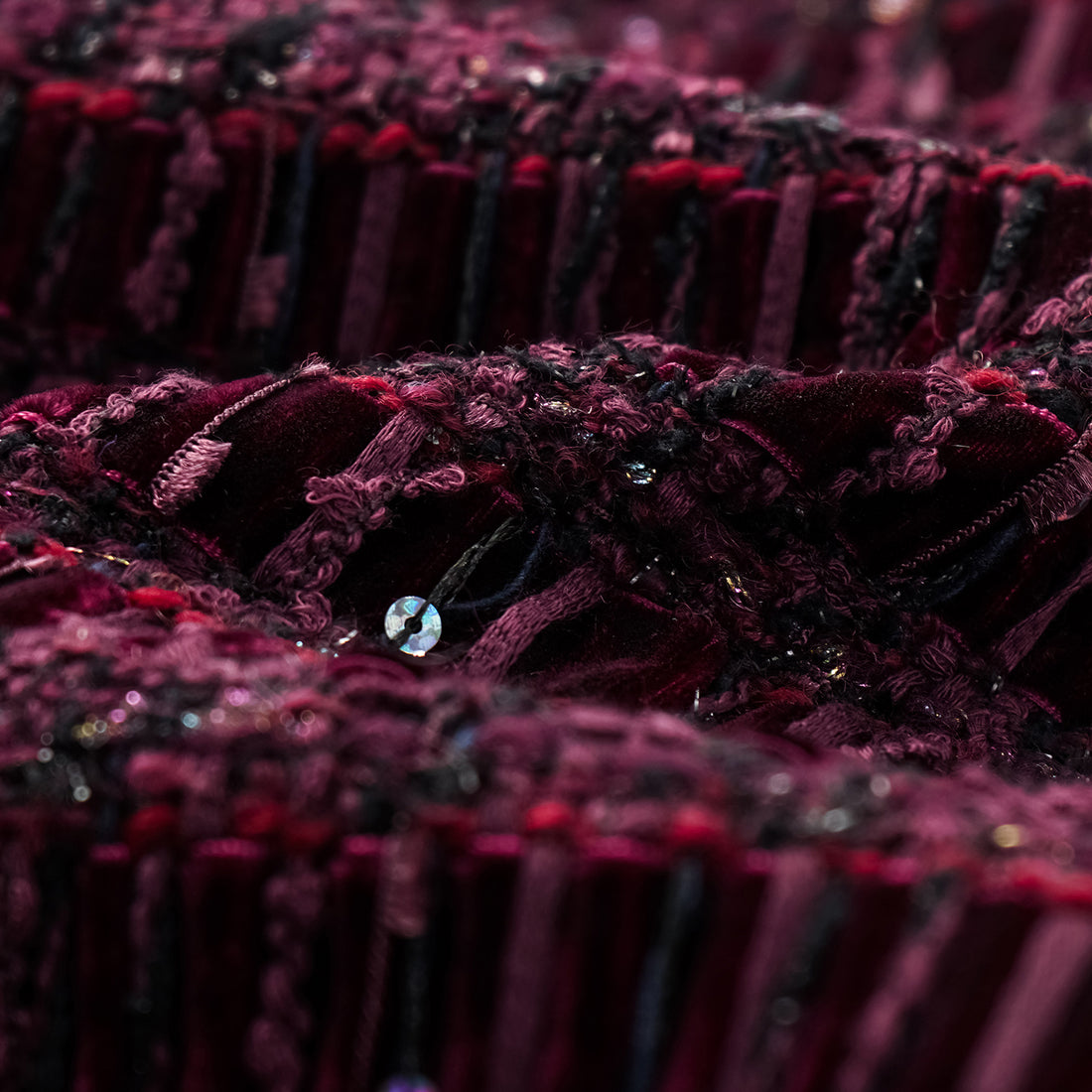 “Brunch at Ritz.” Tweed Skirt—Velvet Purple