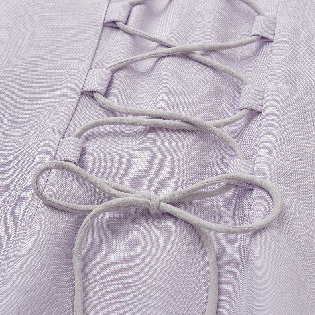 "Speak Sleek" Luxury Lightweight Linen Texture Acetate Tie-Strap Suit Vest—Lilac