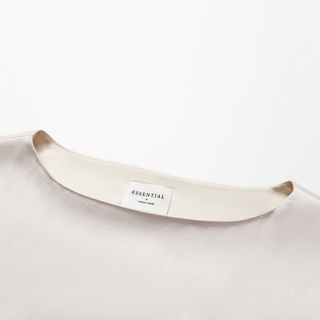 “Easy Go Chic.” Satin Acetate Leisure Suit—Champagne White