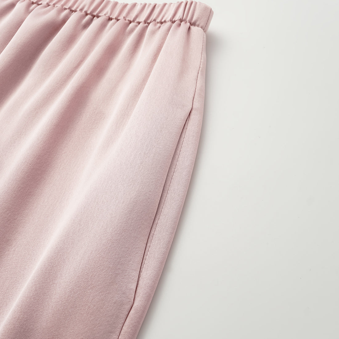 “Easy Go Chic.” Satin Acetate Lounge Suit—Pink