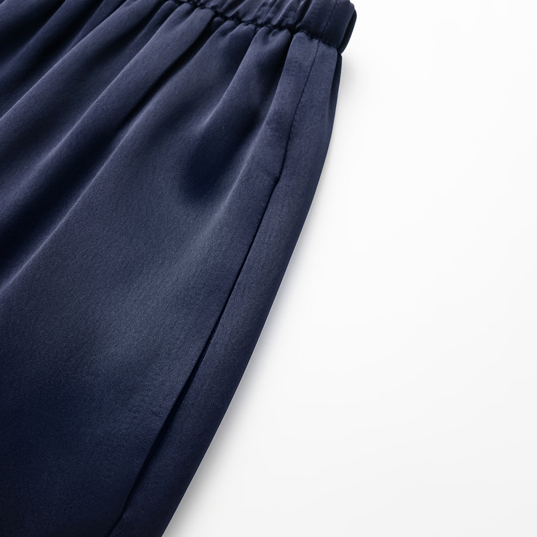 “Easy Go Chic.” Satin Acetate Leisure Suit—Blue
