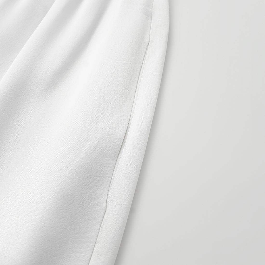 “Easy Go Chic.” Satin Acetate Leisure Suit—White