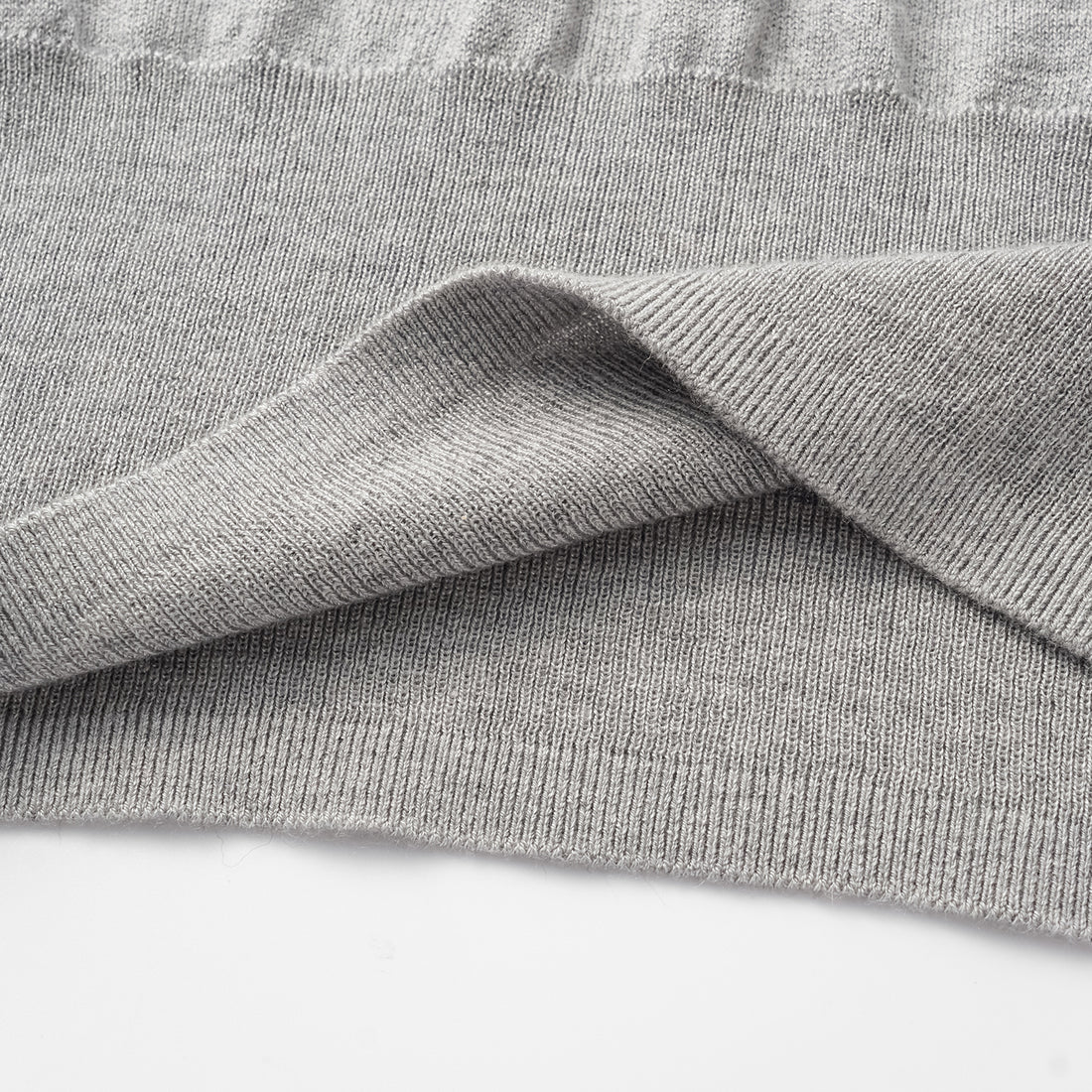 "Spring diary." Herringbone lace Silk Cashmere knitted vest - Ash