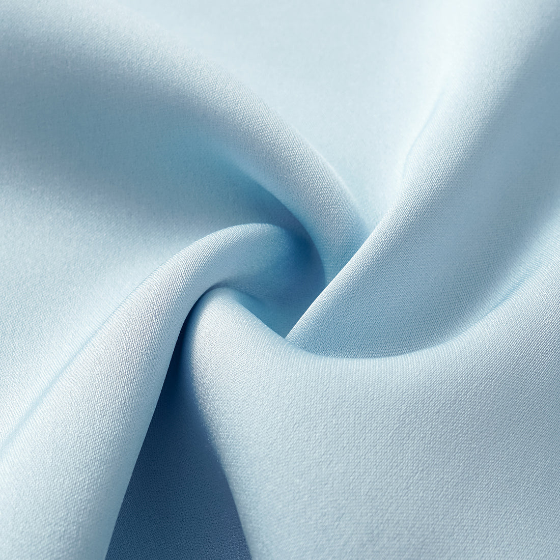 "Lazily in the Spring" 100% mulberry silk chiffon three-dimensional tailoring Chinese style blouse - sky blue