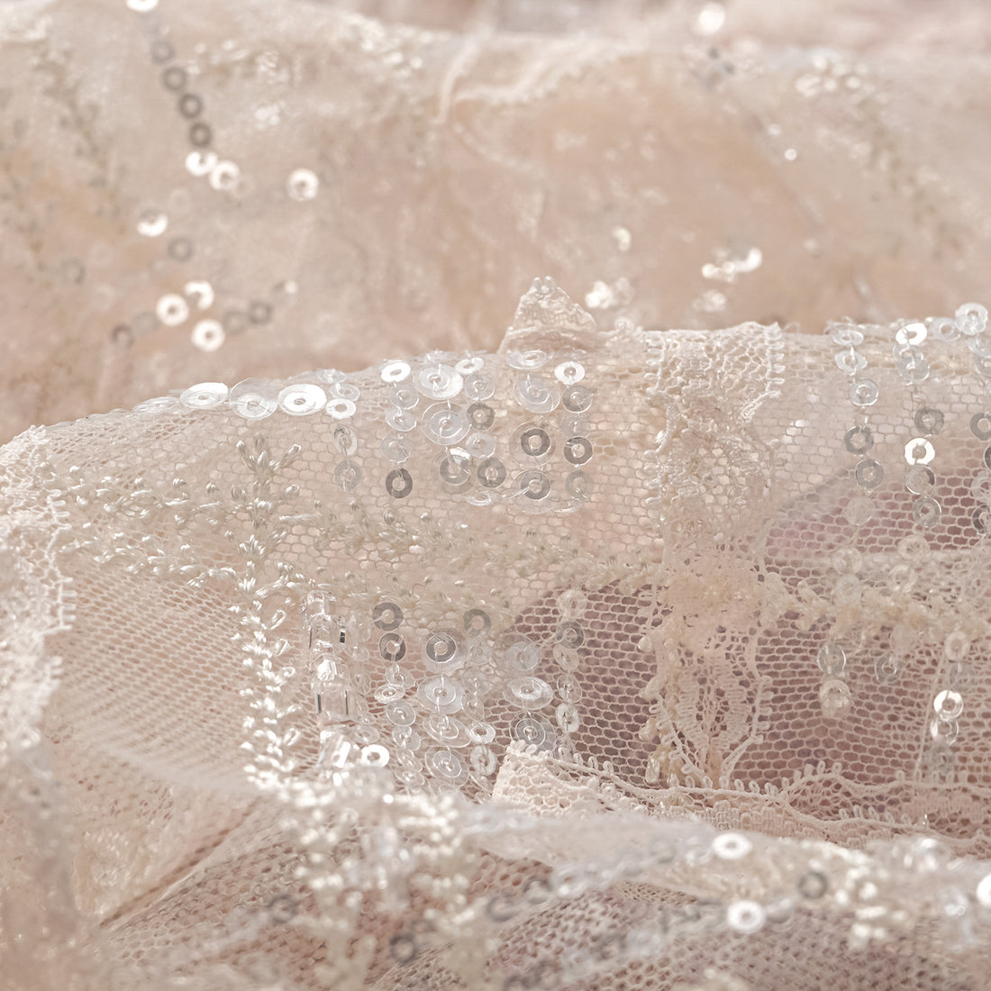 "Imperial Gala" Luxe Lace Painted Beaded Light Chinese Blouse