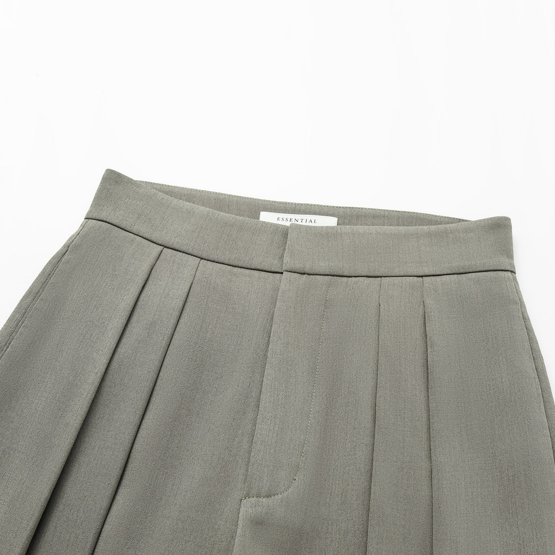 "Autumn Diary" Korean super stretch drape texture fabric special cut wide leg trousers - gray