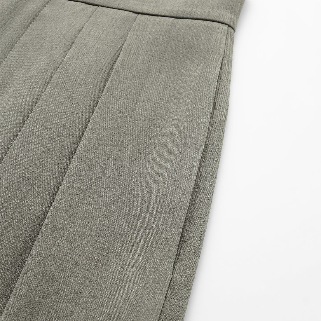 "Autumn Diary" Korean super stretch drape texture fabric special cut wide leg trousers - gray