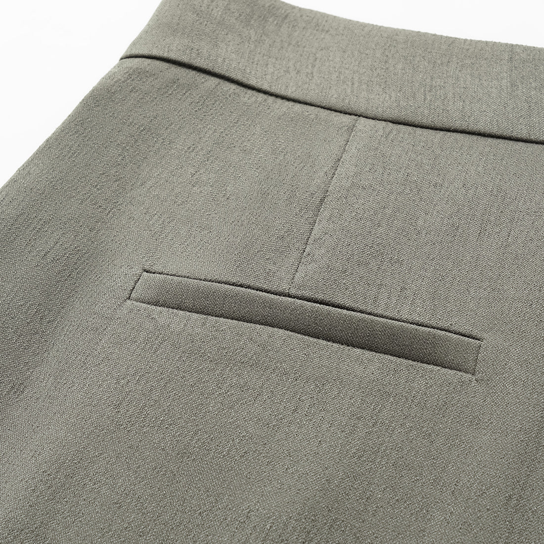 "Autumn Diary" Korean super stretch drape texture fabric special cut wide leg trousers - gray