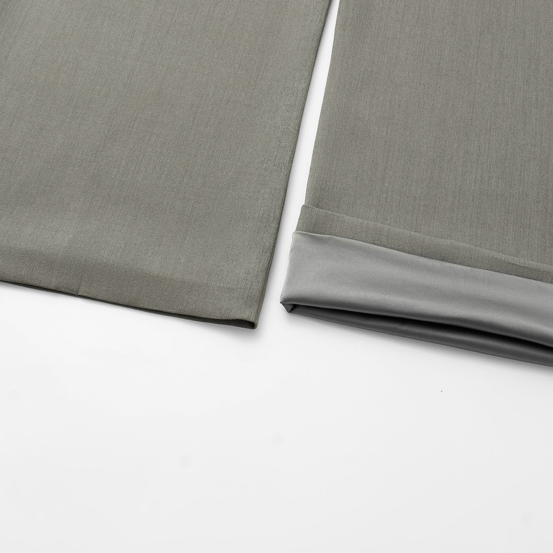 "Autumn Diary" Korean super stretch drape texture fabric special cut wide leg trousers - gray