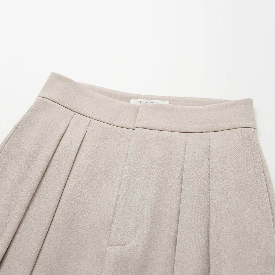 "Autumn Diary" Korean super stretch drape texture fabric special cut wide leg trousers - gray and white