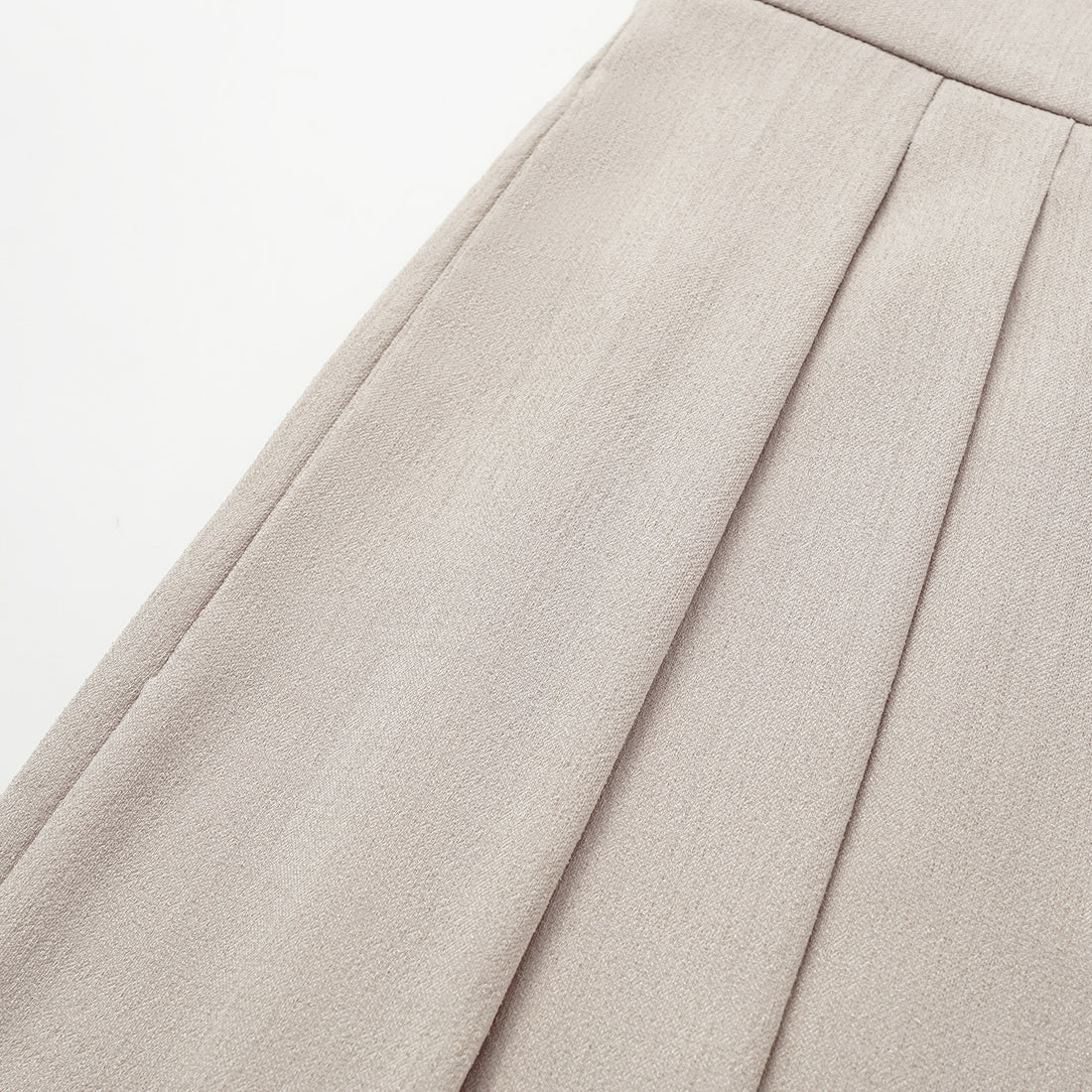 "Autumn Diary" Korean super stretch drape texture fabric special cut wide leg trousers - gray and white