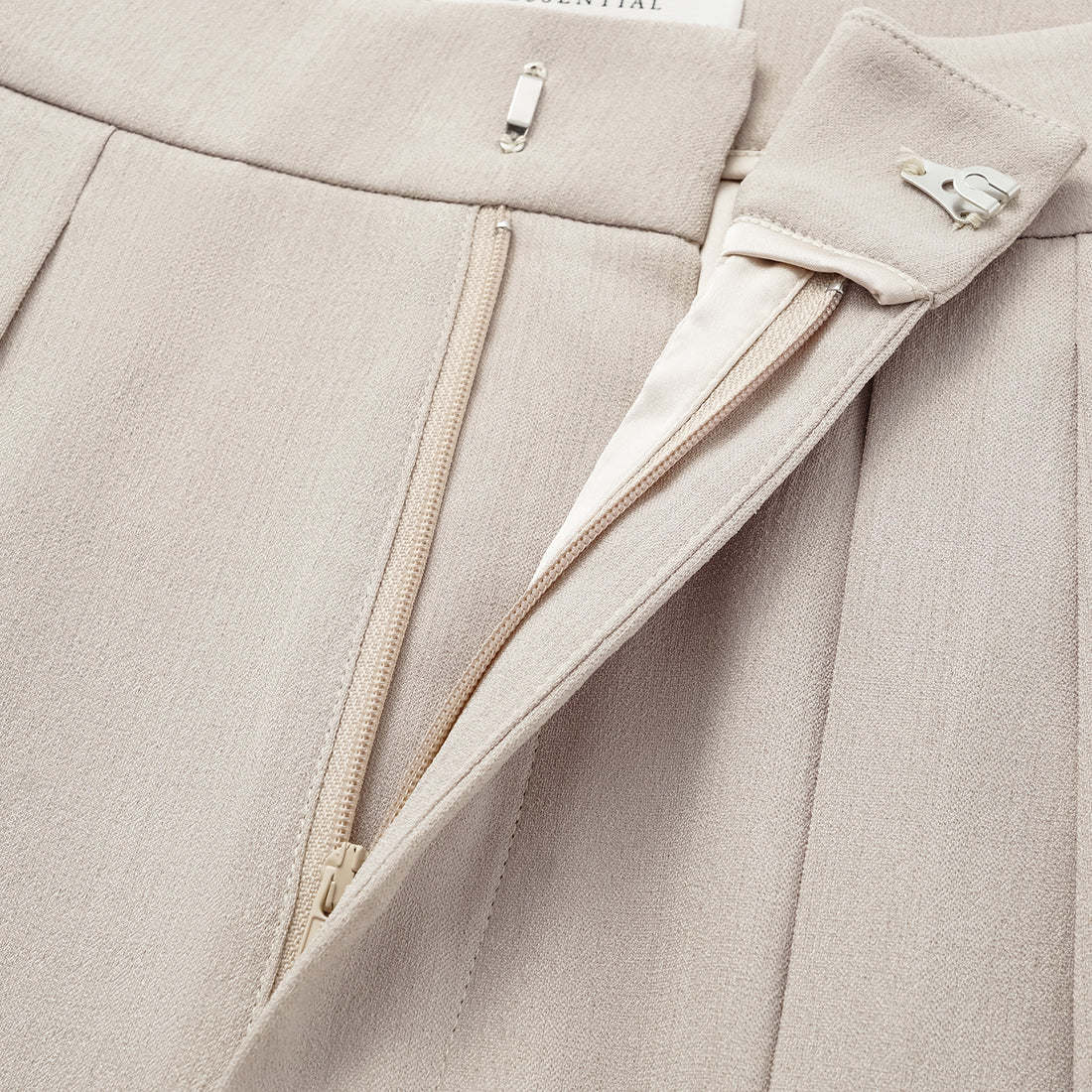 "Autumn Diary" Korean super stretch drape texture fabric special cut wide leg trousers - gray and white