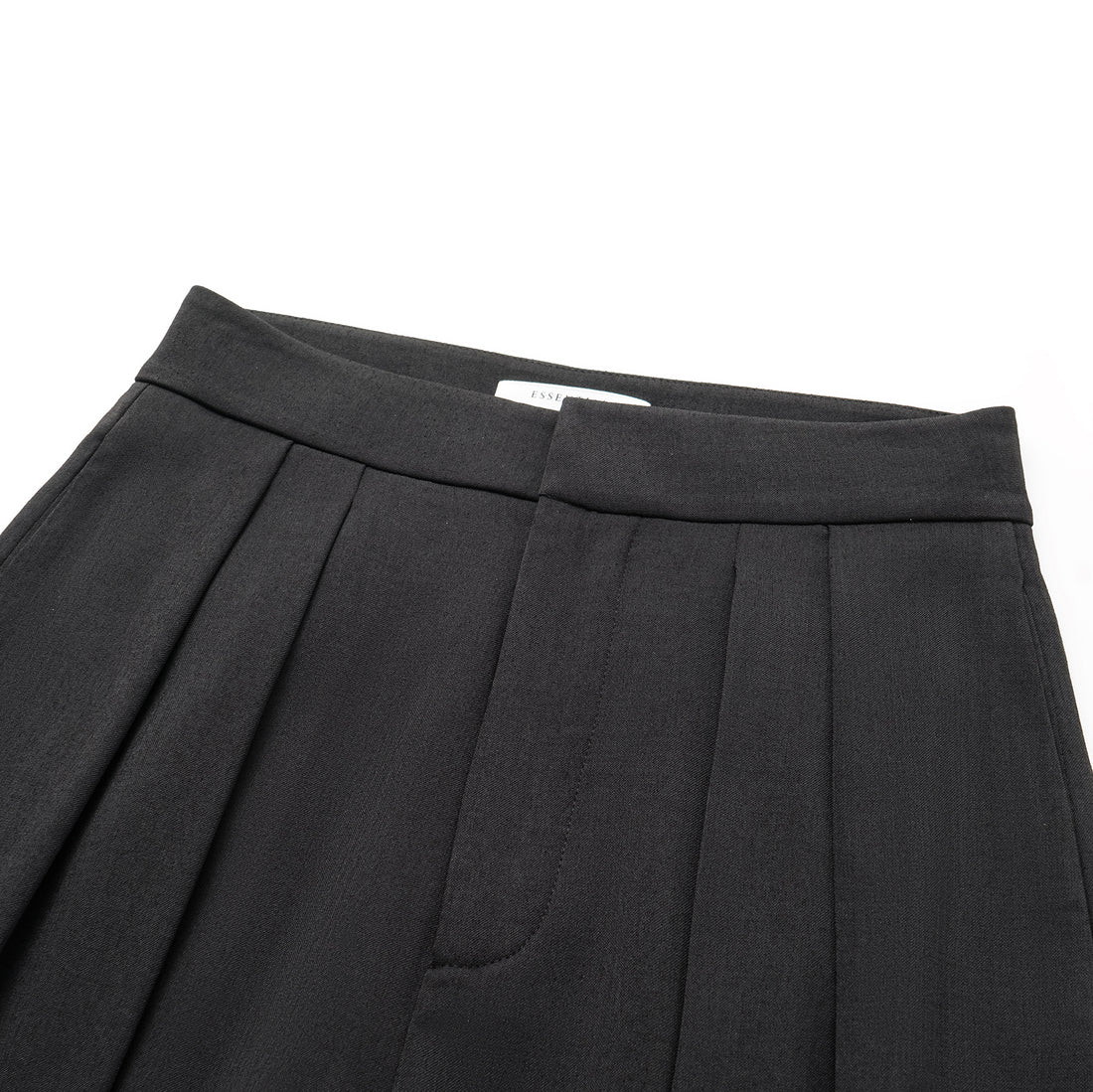 "Autumn Diary" Korean super stretch drape texture fabric special cut wide leg trousers - black