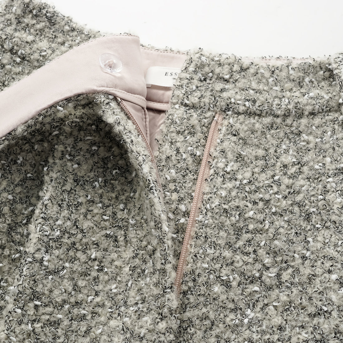 "Chelsea Citywalk." Italian Textured Tweed Shorts—Silver Ash