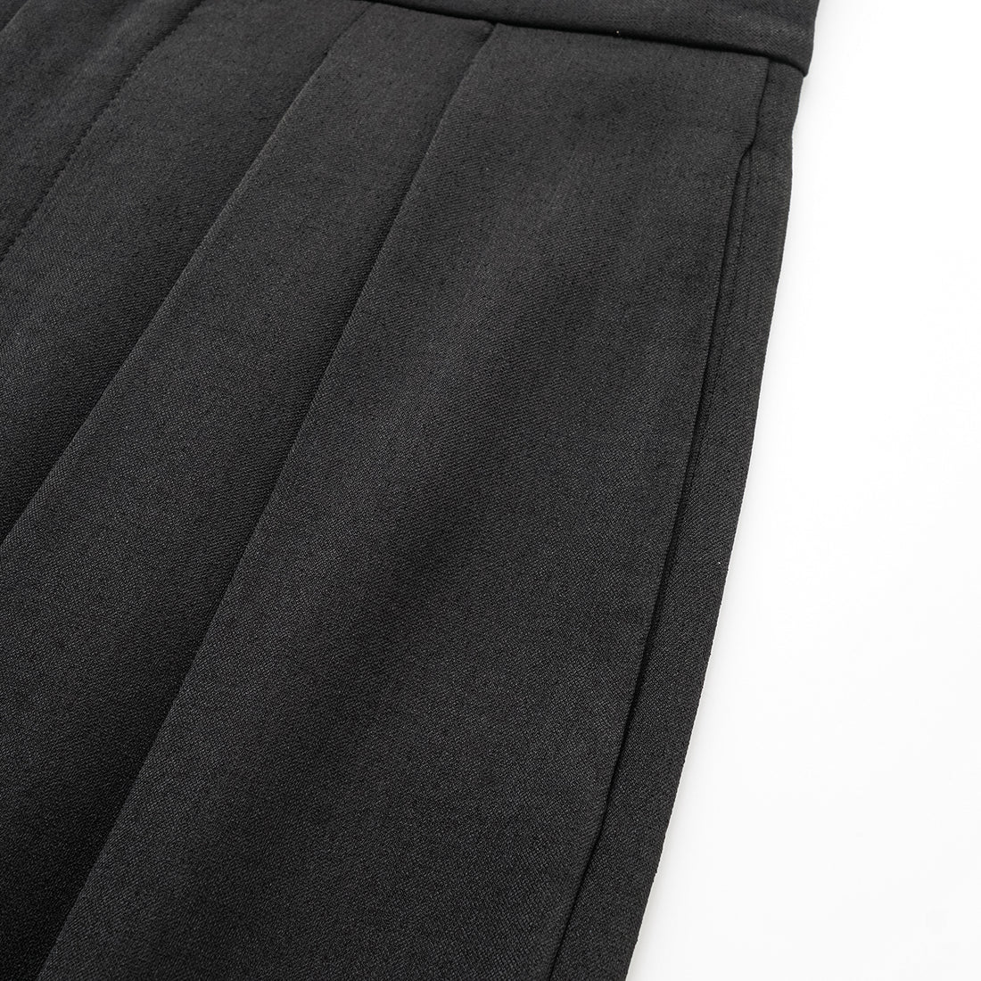 "Autumn Diary" Korean super stretch drape texture fabric special cut wide leg trousers - black