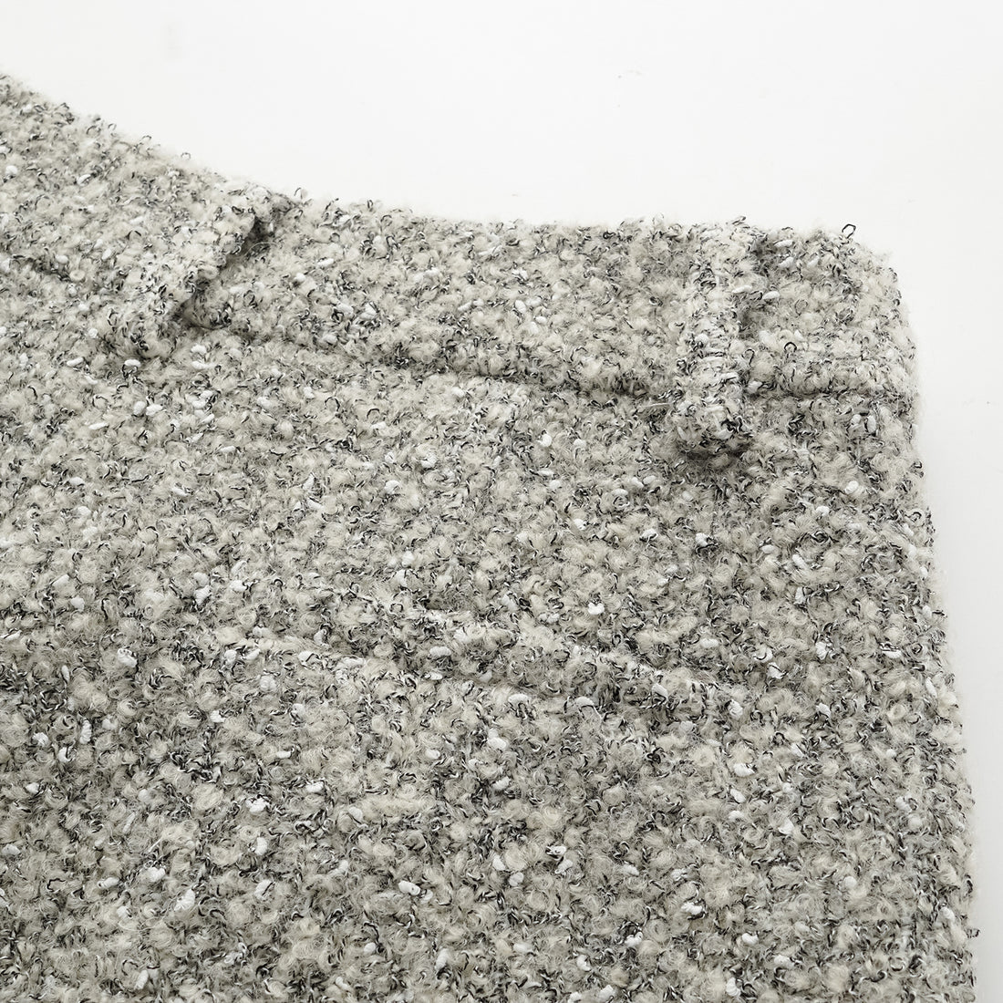 "Chelsea Citywalk." Italian Textured Tweed Shorts—Silver Ash