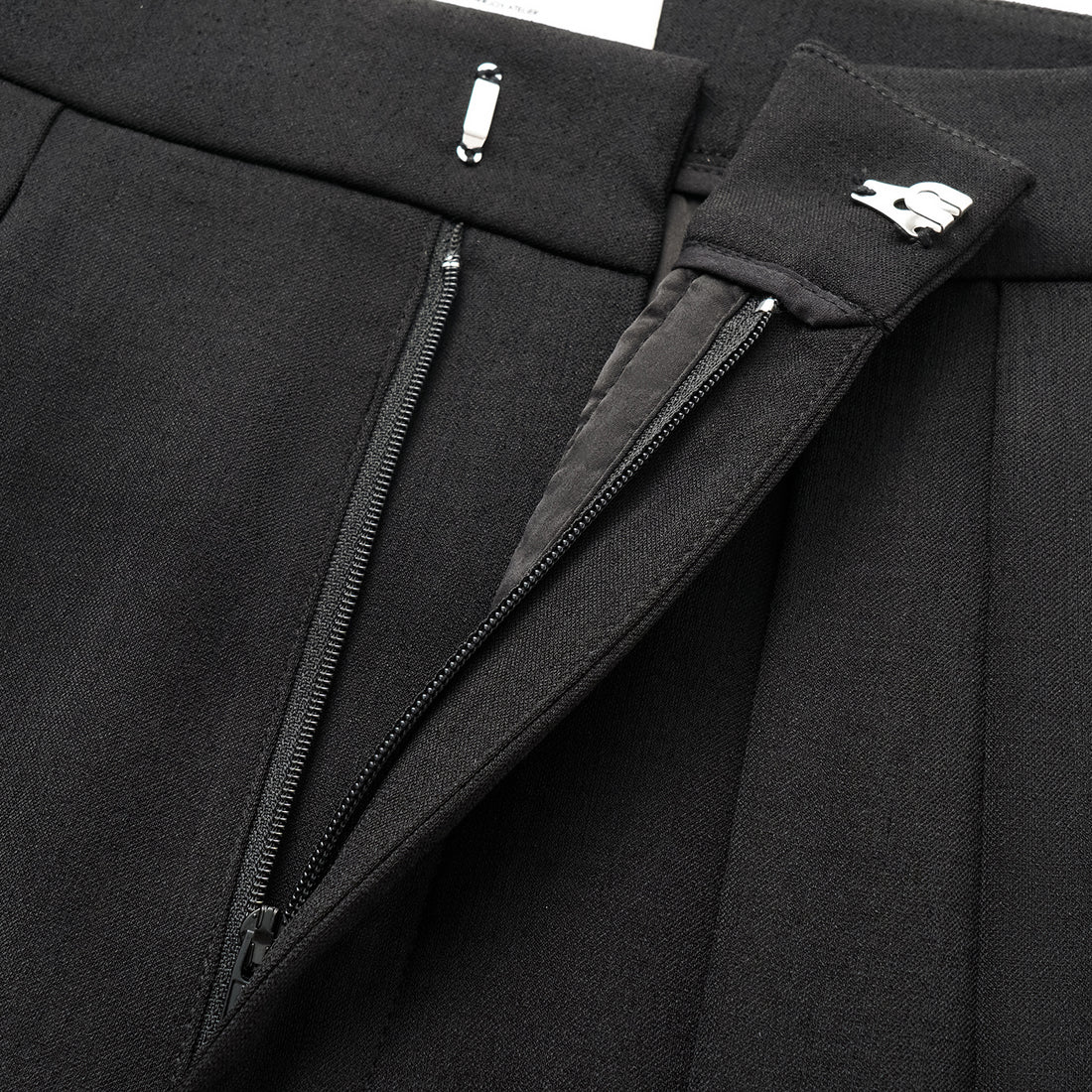 "Autumn Diary" Korean super stretch drape texture fabric special cut wide leg trousers - black