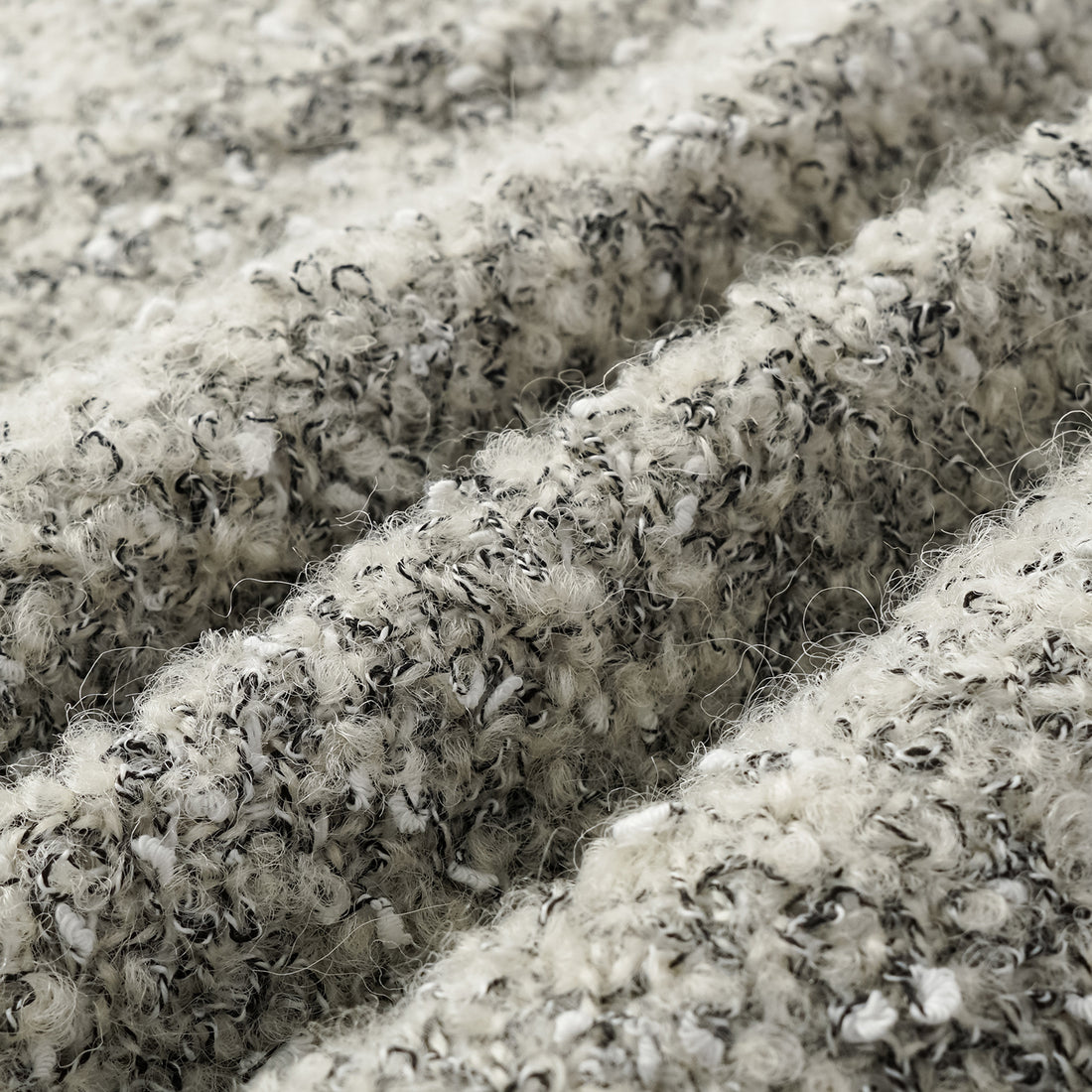 "Chelsea Citywalk." Italian Textured Tweed Shorts—Silver Ash