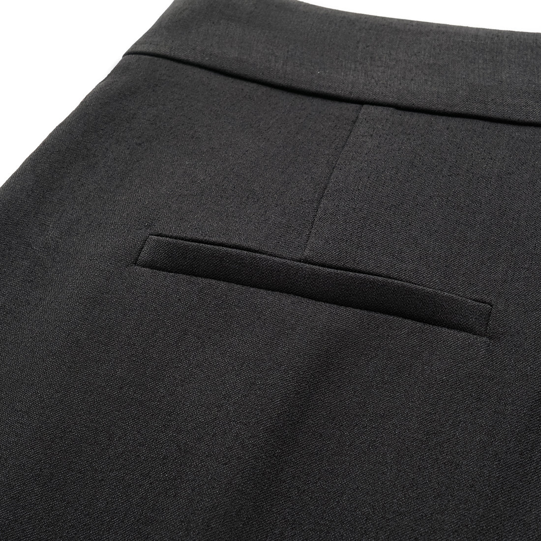 "Autumn Diary" Korean super stretch drape texture fabric special cut wide leg trousers - black