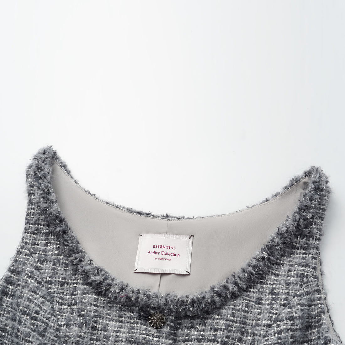 "Breeze boucle" British top light tweed vest - Starlit Smoke