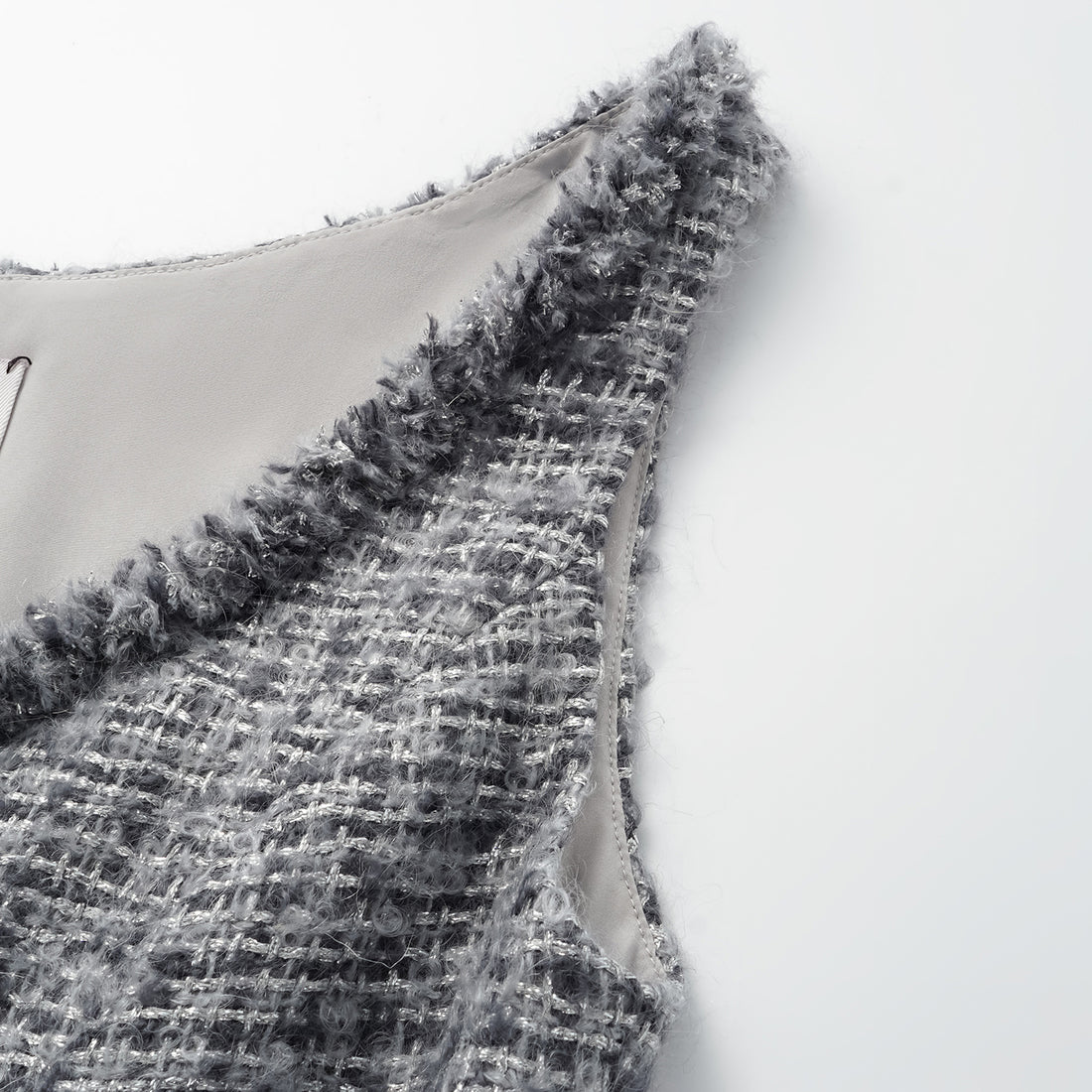 "Breeze boucle" British top light tweed vest - Starlit Smoke