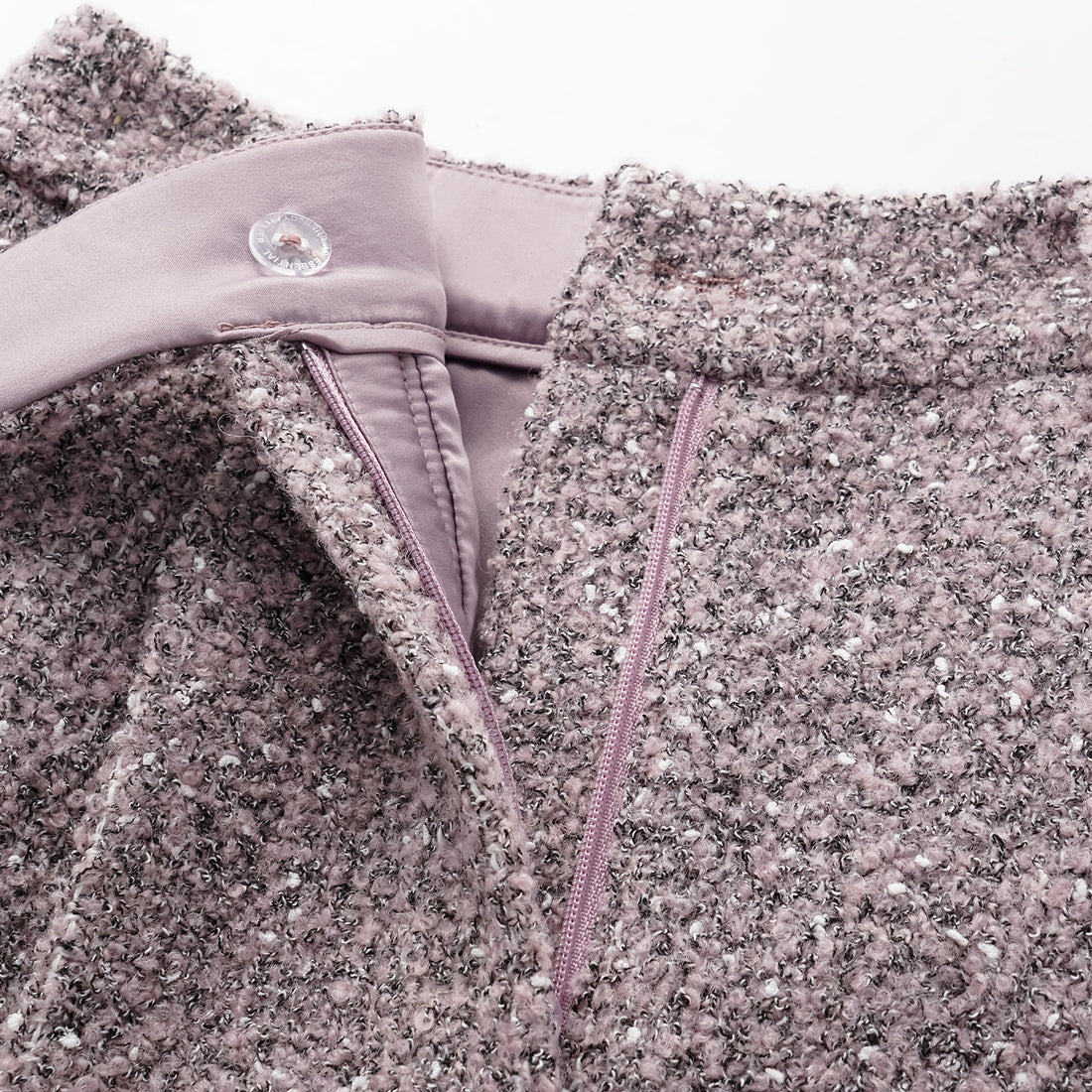 "Chelsea Citywalk." Italian Textured Tweed Shorts—Lavender Haze