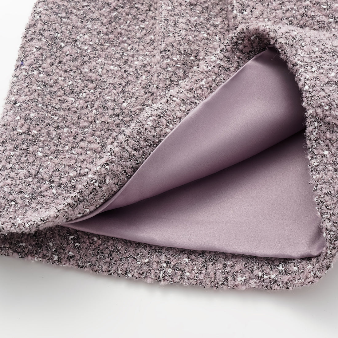 "Chelsea Citywalk." Italian Textured Tweed Shorts—Lavender Haze