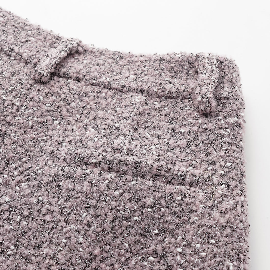 "Chelsea Citywalk." Italian Textured Tweed Shorts—Lavender Haze