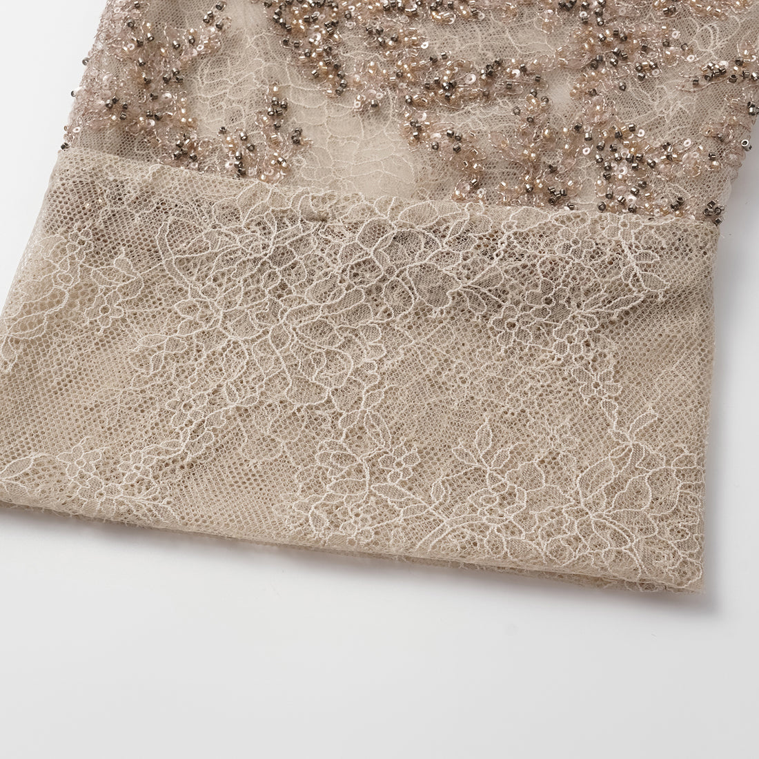 "Tea Banquet" Luxury Beaded Lace Light Chinese Style Cape Jacket - Gold
