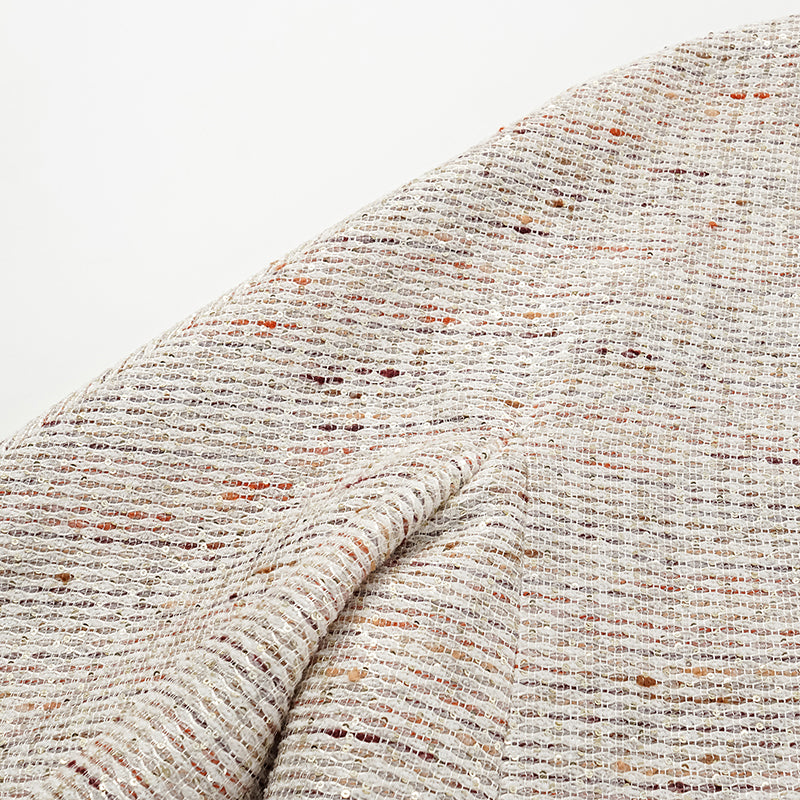 "Oxford Autumn Elegance" Tweed Oversized Jacket - White and Multicolor
