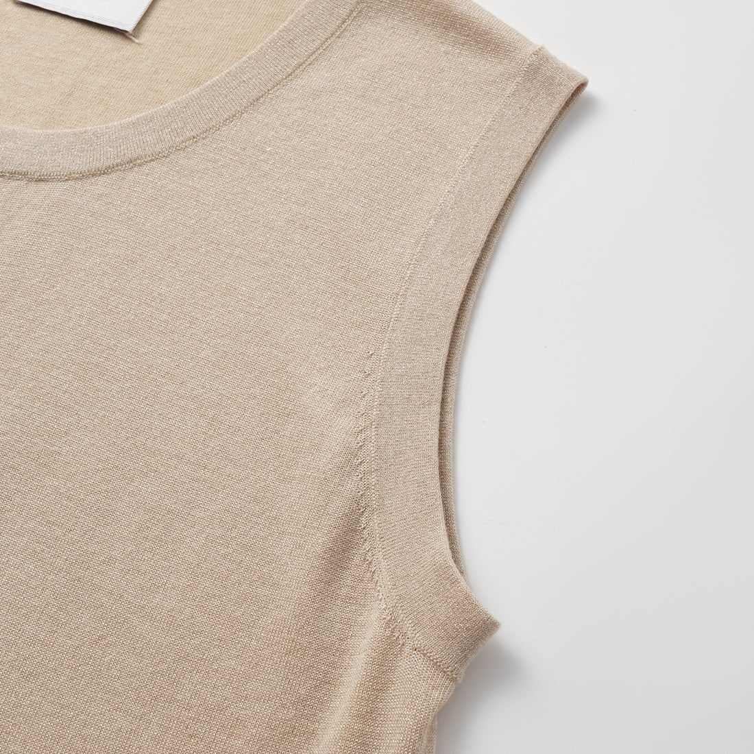 "Summer Diary" Cool Triacetate Cashmere Knit Vest—CALM