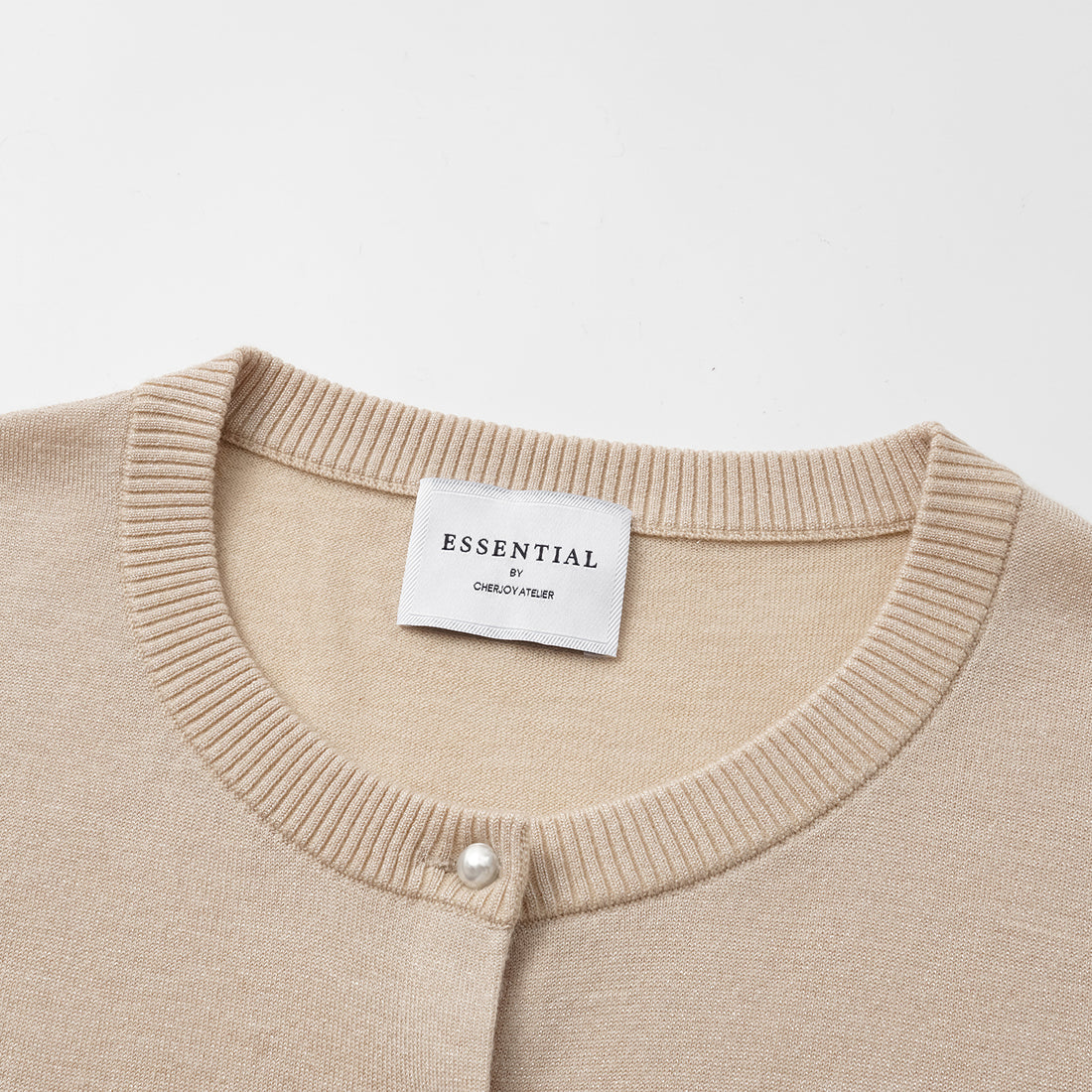 "Summer Diary" Cool Triacetate Cashmere Knit Short Sleeve Cardigan—CALM