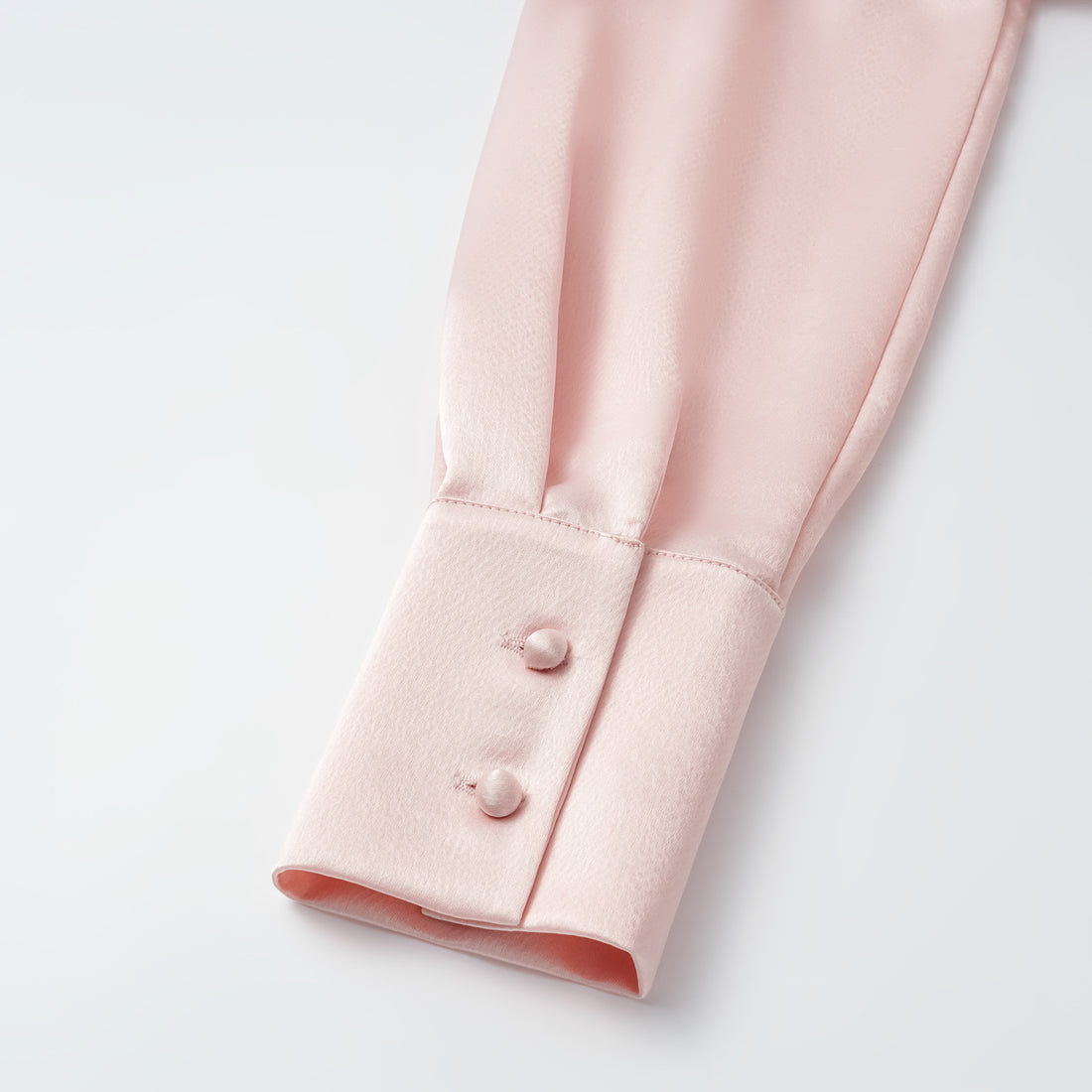 "Spring" Crystal Scale Texture Acetate Light Chinese Shirt - Cherry Blossom Pink