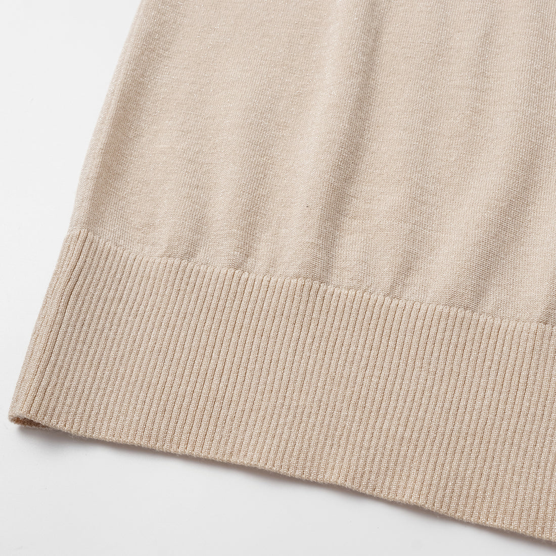 "Summer Diary" Cool Triacetate Cashmere Knit Short Sleeve Cardigan—CALM