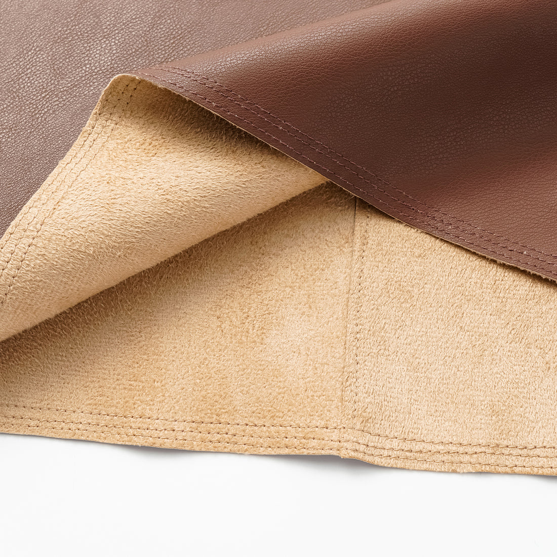 "Easy-go Chic" Vegan Leather Cut Pencil Skirt - Honey Brown