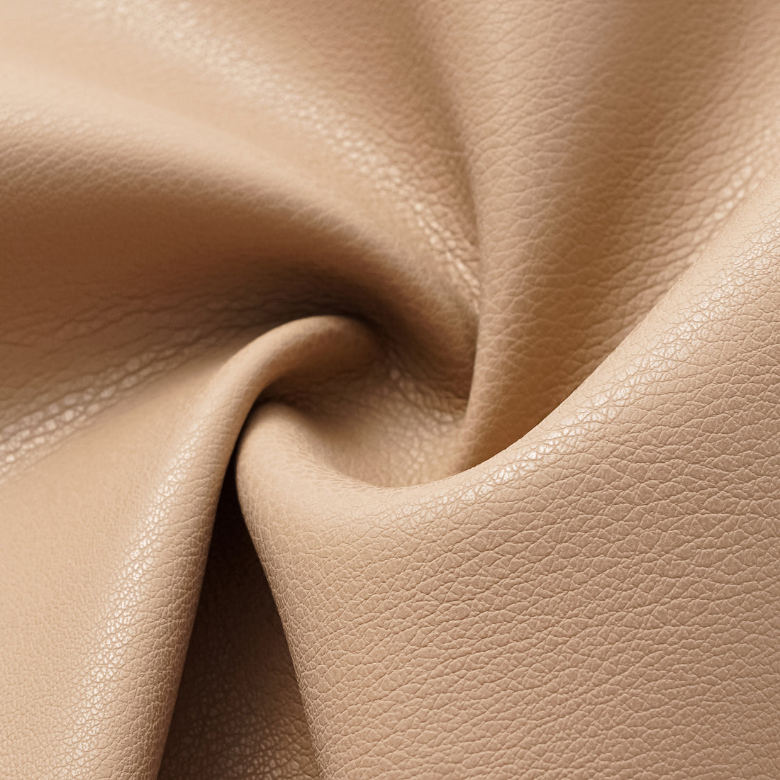 "Easy-go Chic" Vegan Leather Cut Pencil Skirt - Nude