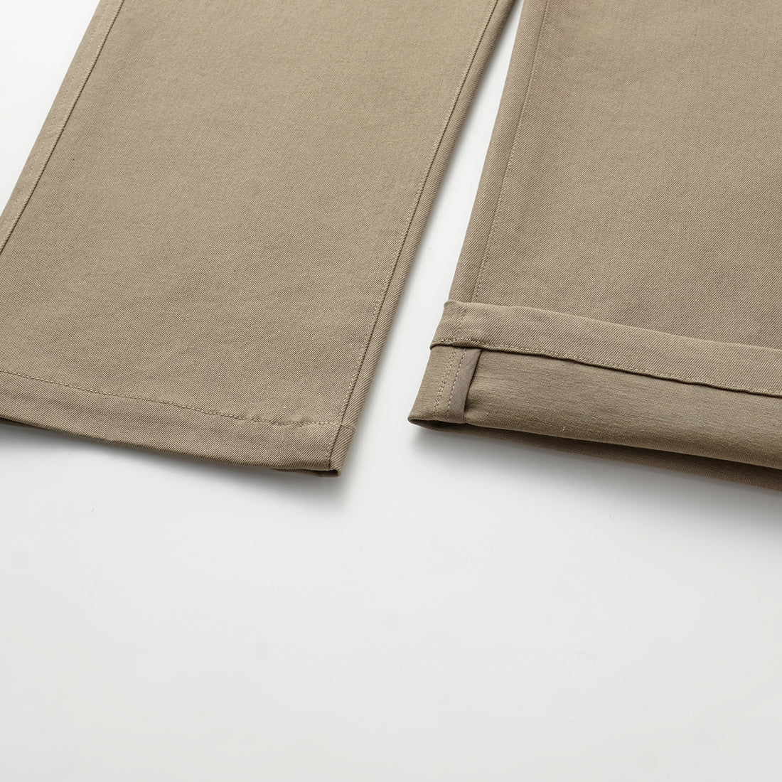 "Easy-go Chic" Premium High Stretch Cotton Denim Cropped Pants - Khaki