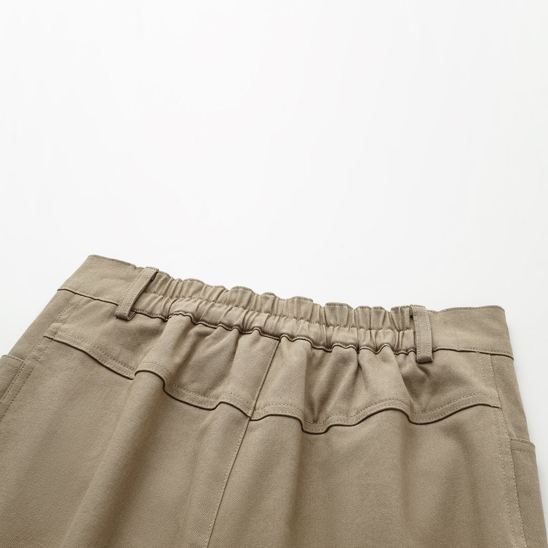 "Easy-go Chic" Premium High Stretch Cotton Denim Cropped Pants - Khaki