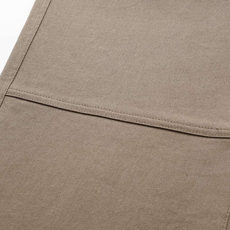 "Easy-go Chic" Premium High Stretch Cotton Denim Cropped Pants - Biscuits